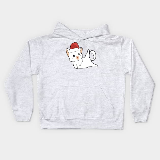 Chistmas Cat Kids Hoodie by Johnny_Sk3tch